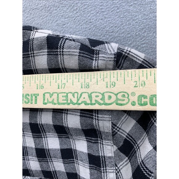 Levi's Button Down Shirt Mens Black Check Long Sleeve Chest Pocket Farm Chore XL - Picture 4 of 13